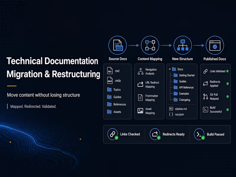 Cover image for Technical Documentation Migration & Restructuring