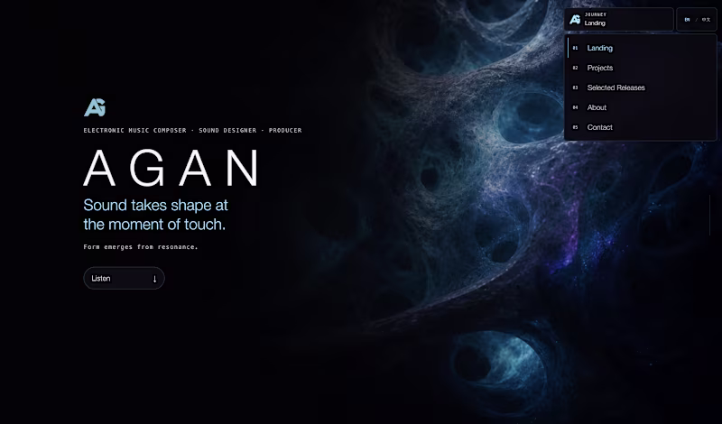 Cover image for Artist website