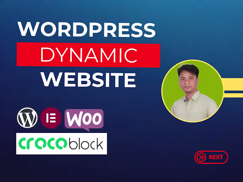 Cover image for I will design dynamic WordPress website using Crocoblock