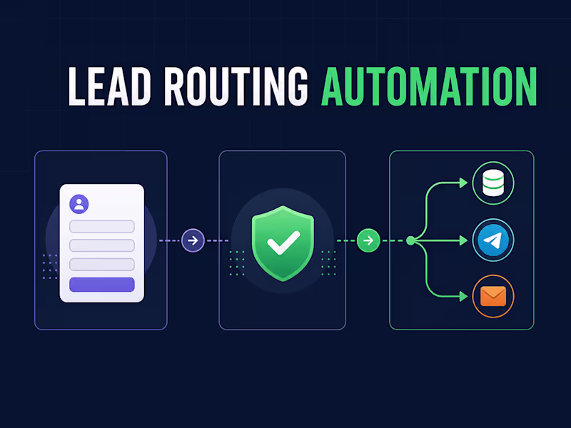 Cover image for n8n Lead Capture & CRM Routing Automation