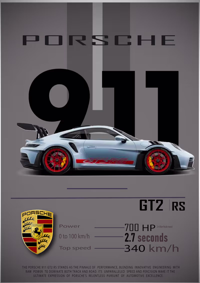 Cover image for  Porsche Automotive Poster Design