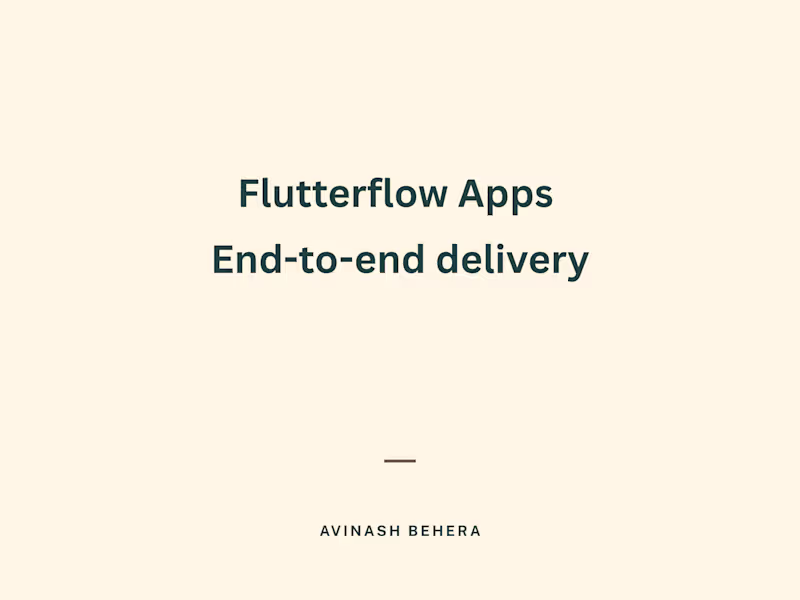 Cover image for Flutterflow developer