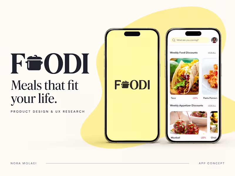 Cover image for FOODI — Meal Planning App | Product & UX/UI Design