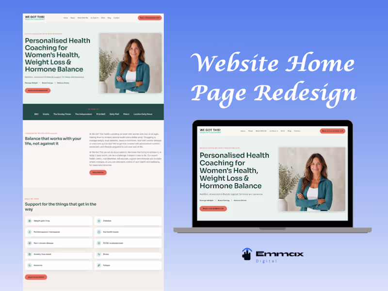 Cover image for Website Homepage Redesign, "We Got