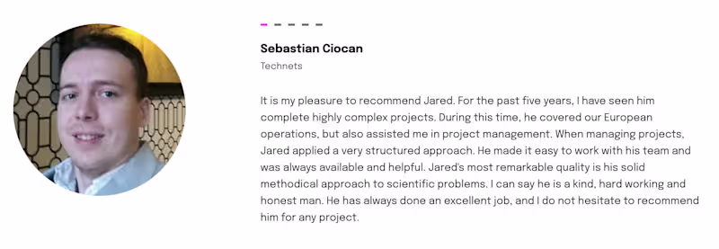 Cover image for One more review from my client! Happy to work with you, Seba...