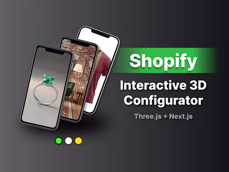 Cover image for Interactive 3D Product Showcase for Shopify Stores