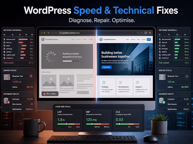 Cover image for WordPress Speed Optimization & Technical Fixes