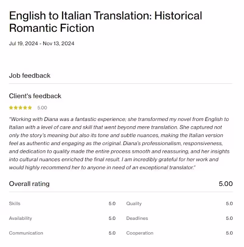 Cover image for Italian translation of a historical romantic novel.