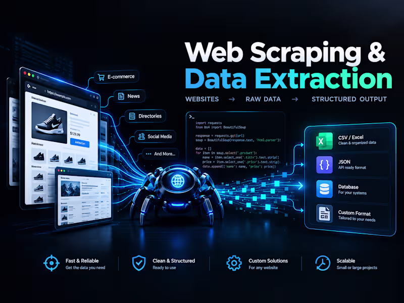 Cover image for Web Scraping & Data Extraction