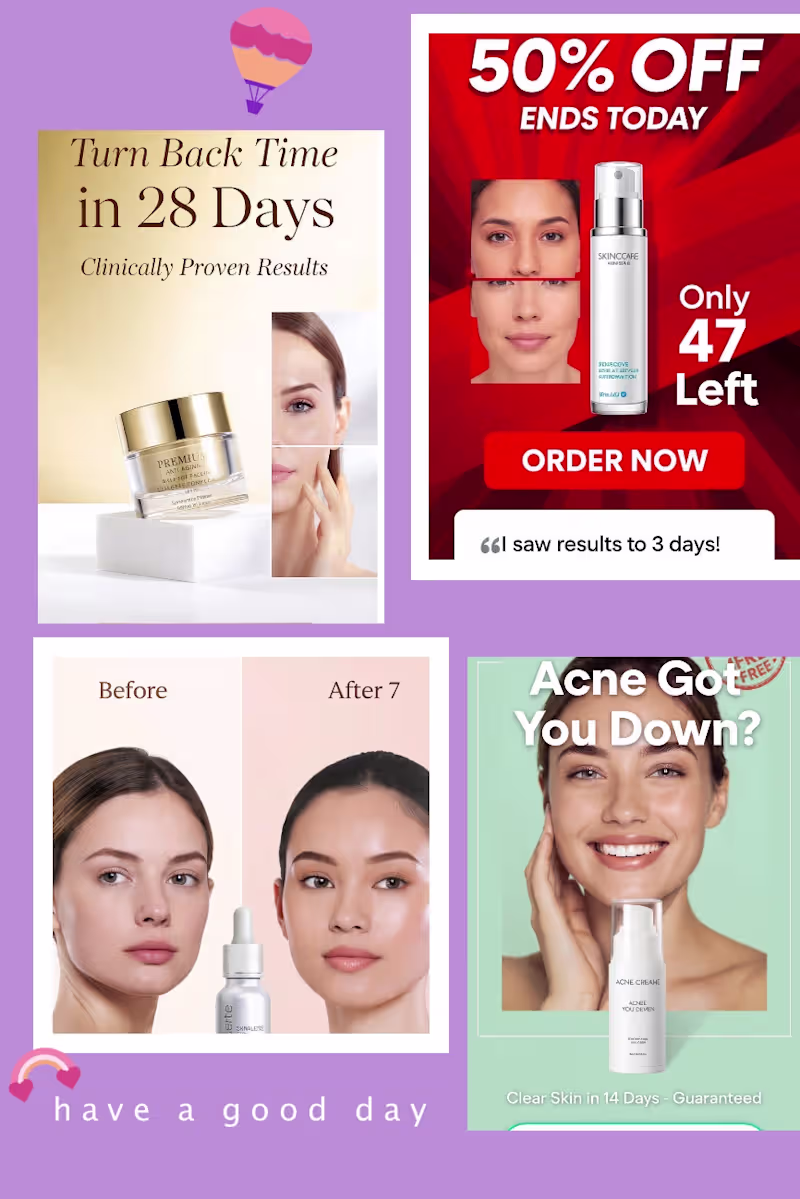 Cover image for I will create TikTok Ads + Video Editing for Skincare Brands