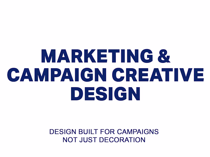 Cover image for MARKETING & CAMPAIGN CREATIVE DESIGN