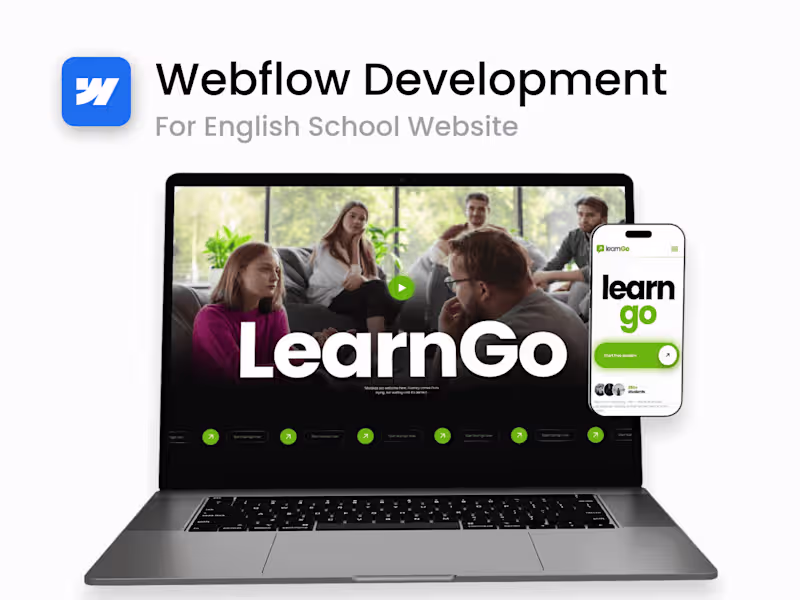 Cover image for Responsive Website Development for English School