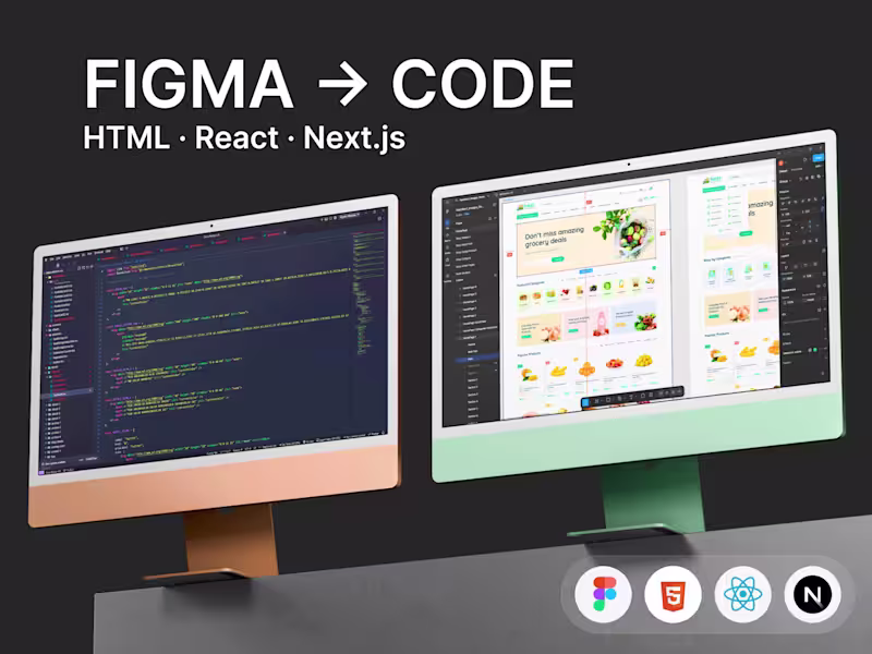 Cover image for Figma to HTML, React & Next.js Development