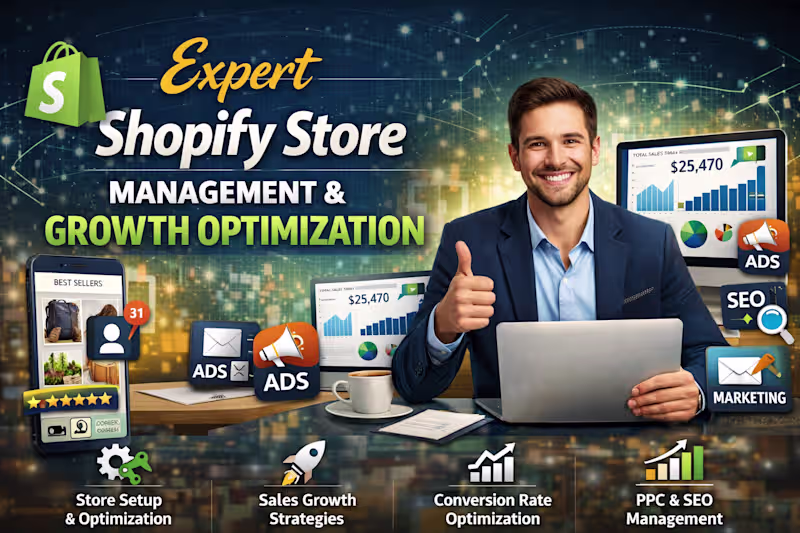 Cover image for Expert Shopify Store Management & Growth Optimization