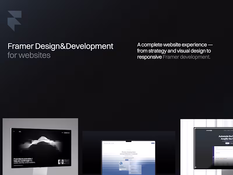 Cover image for Framer Full Landing Page Design & Development