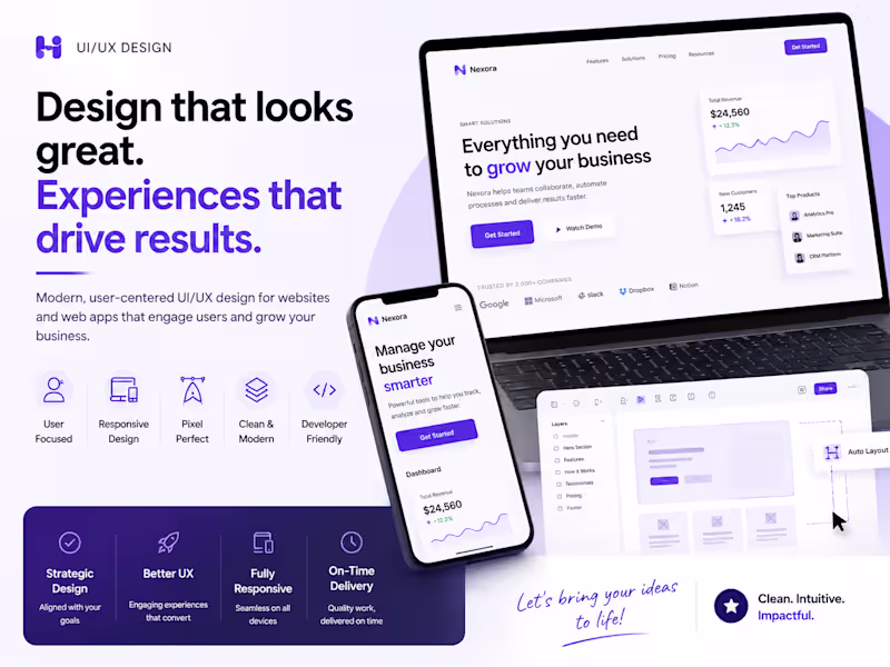 Cover image for UI/UX for your website or web app