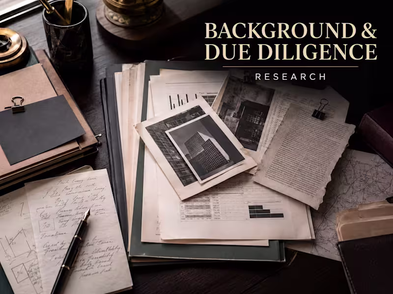 Cover image for Background & Due Diligence Research