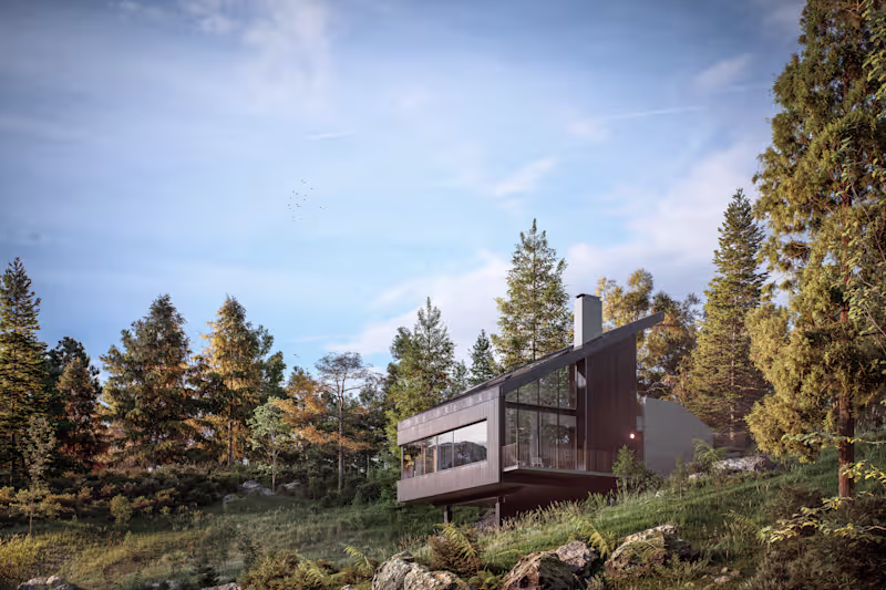 Cover image for Mountain Cabin - Architectural Conceptualization & Rendering