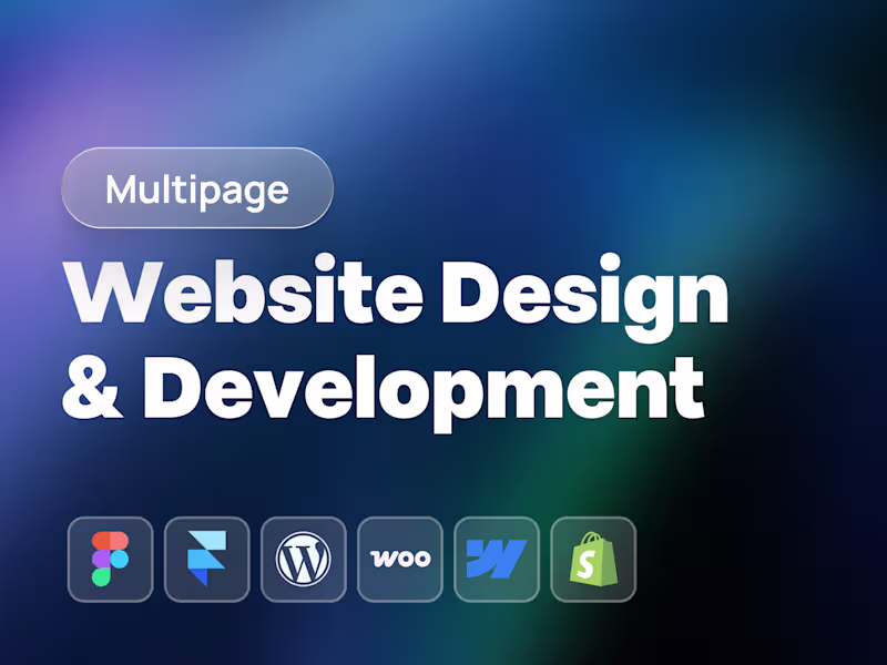 Cover image for Multipage Website Design & Development