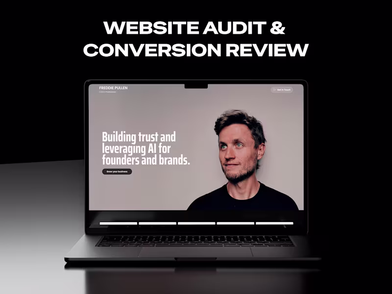 Cover image for Website Audit & Conversion Review for More Leads and Sales