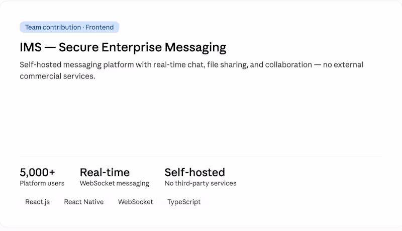 Cover image for IMS - Secure Enterprise Messaging
