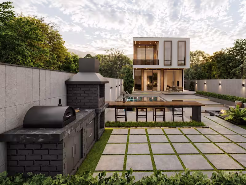 Cover image for Complete Modern Villa with Pool and Landscape Design 3D model