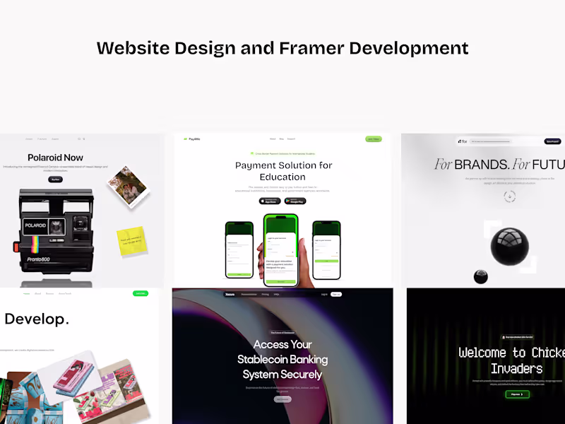 Cover image for Landing Design on Framer/Figma