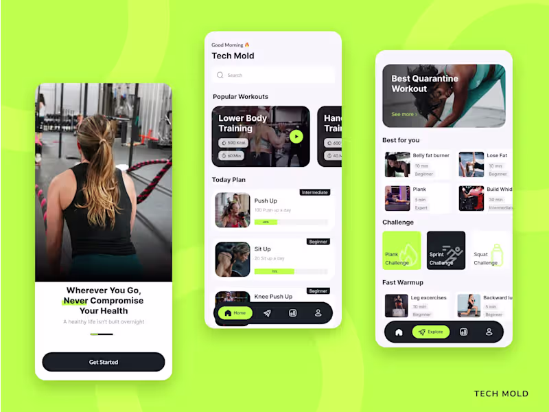 Cover image for Mobile App UI/UX Design for SaaS, Fitness & Digital Products.