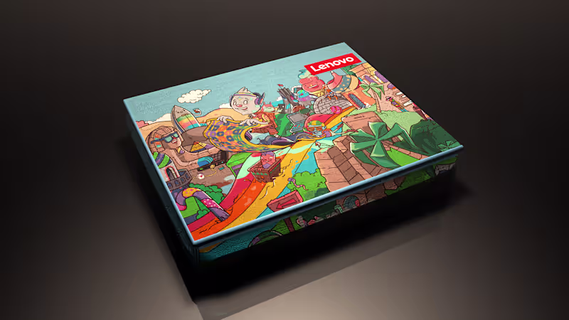 Cover image for Lenovo: PC-Tablet Packaging Illustration