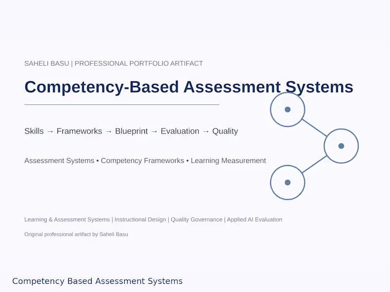 Cover image for Assessment System Design & Quality Frameworks
