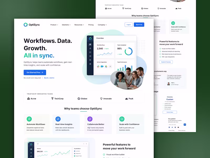 Cover image for SaaS Product Landing Page UI/UX Design
