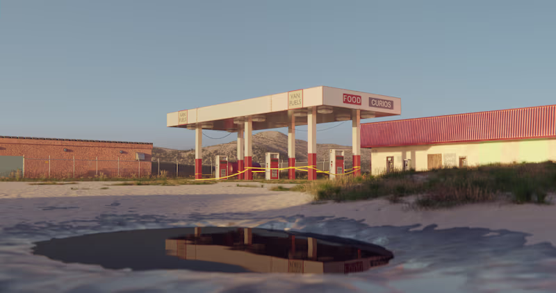 Cover image for High-Quality 3D Environment of a Deserted Gas Station