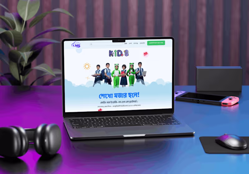 Cover image for Kids LMS – EdTech Landing Page UI/UX Design