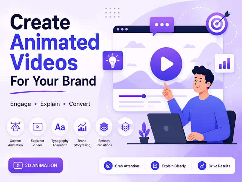 Cover image for Animated Motion Graphics Explainer Videos for Your Brand