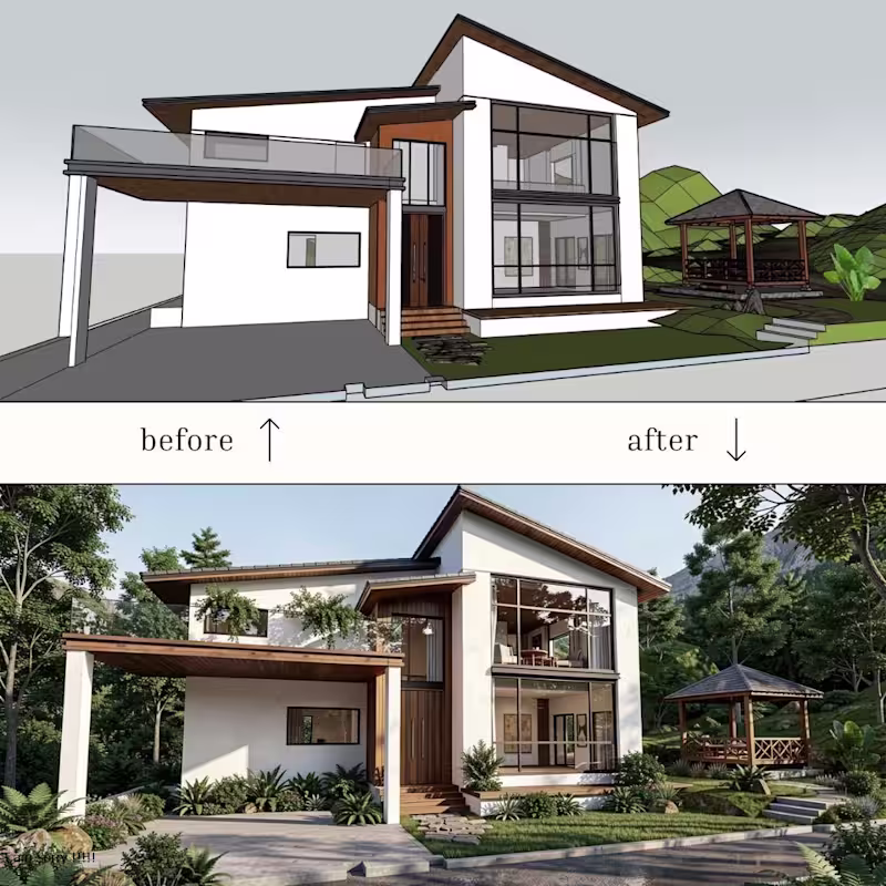 Cover image for SketchUp or Revit Model to Photorealistic Rendering