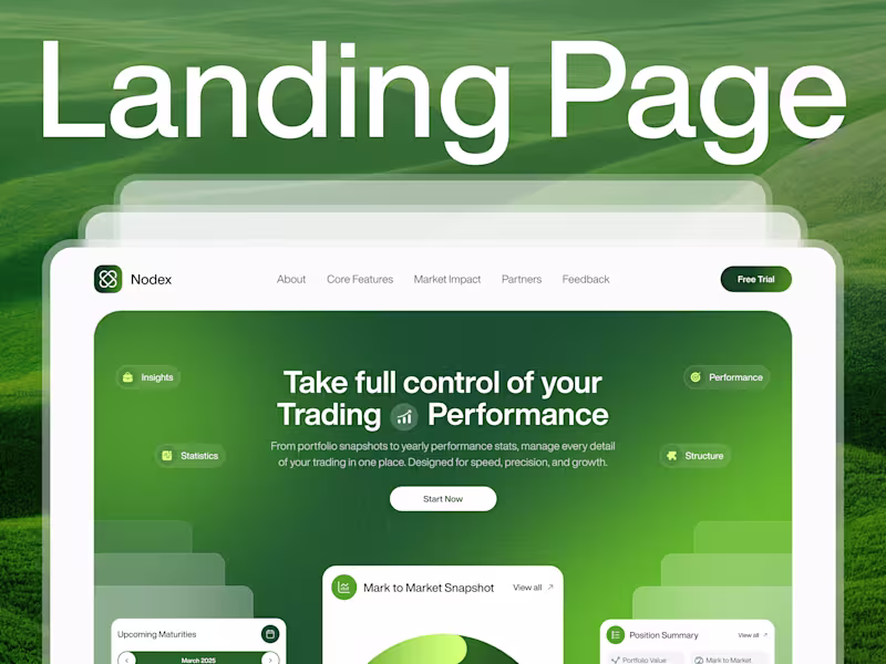 Cover image for Working on a new case: Landing Page for Nodex — the app we d...