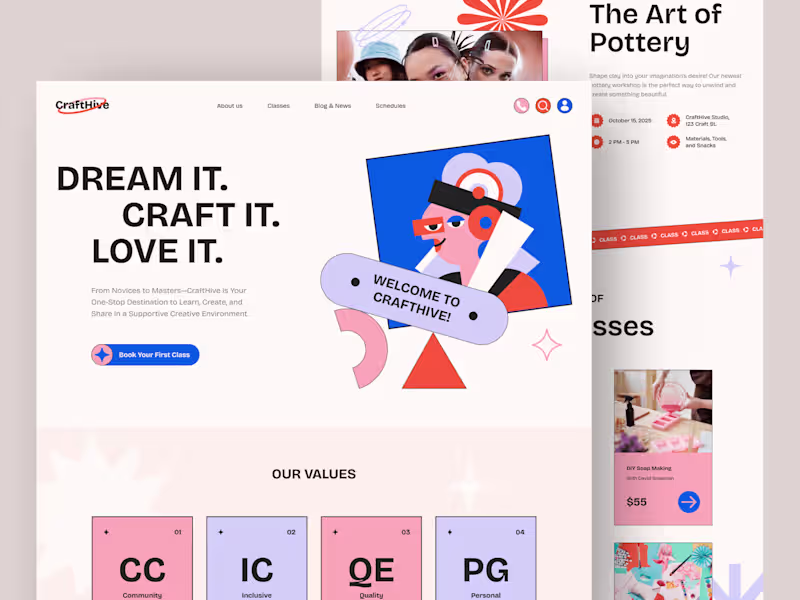Cover image for Creative Workshop Website Framer & Webflow