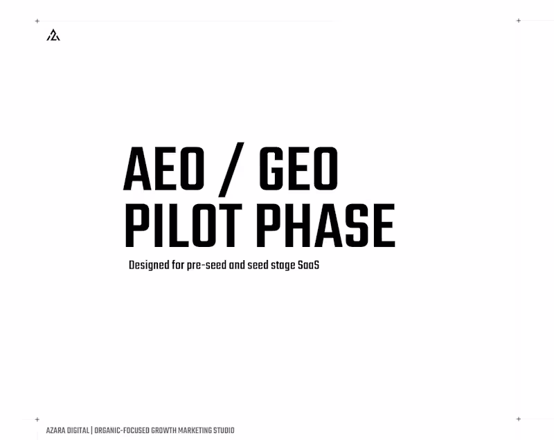 Cover image for AEO / GEO Pilot Phase