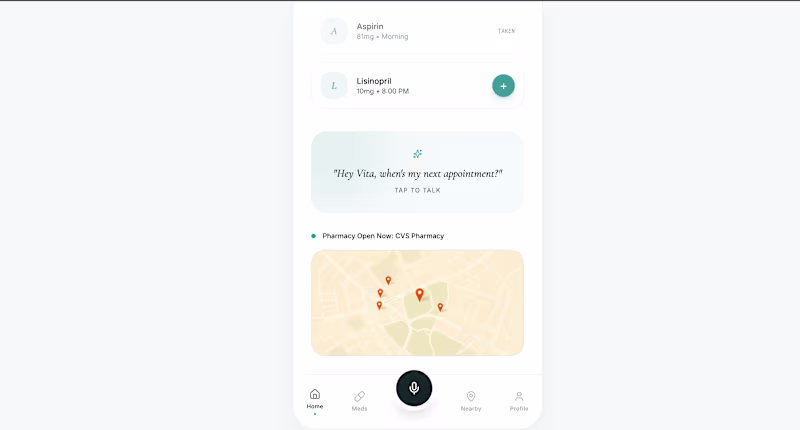 Cover image for VitaVoice: Voice-First Health Assistant
Never miss