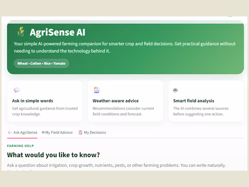 Cover image for Built an AI-powered agronomy advisor