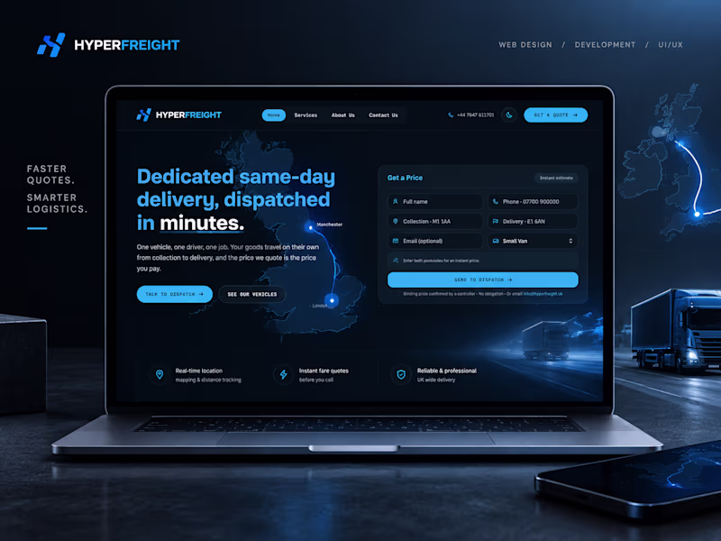 Cover image for HyperFreight | Logistics Website &