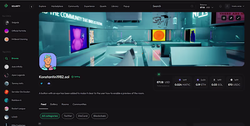 Cover image for Solarity VR Community Project