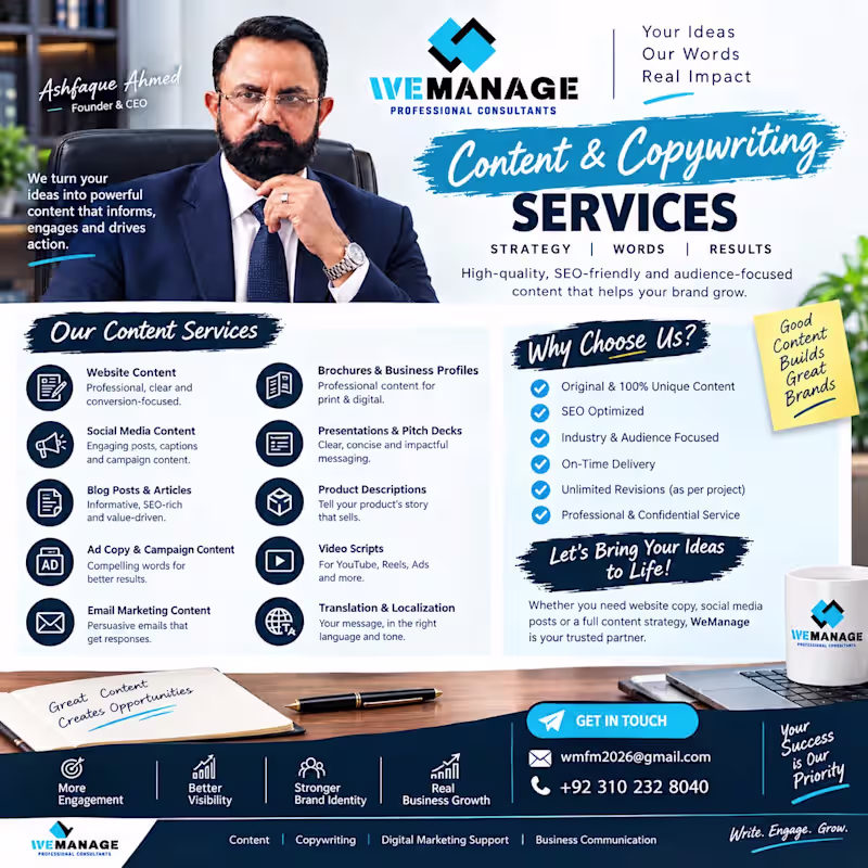 Cover image for Copywriting & Content Writing