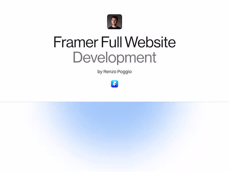 Cover image for Framer Full Website Development
