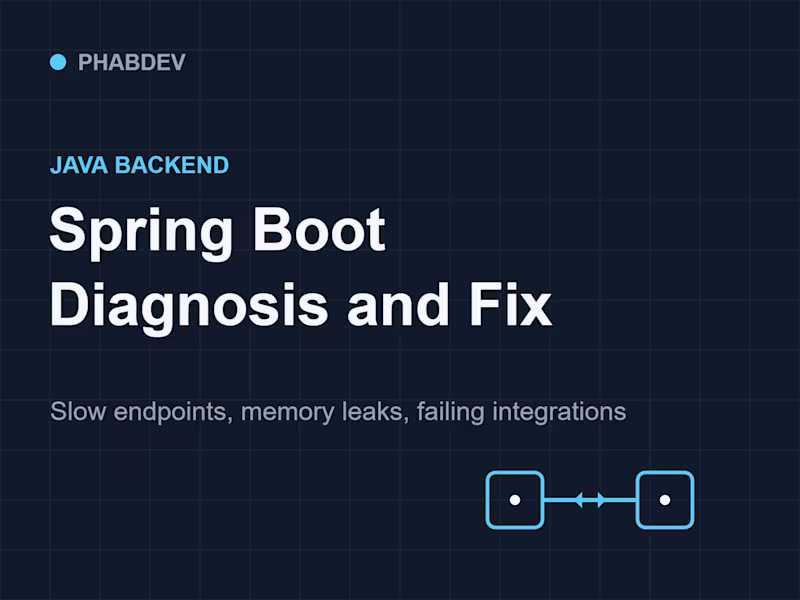 Cover image for Spring Boot backend diagnosis and fix