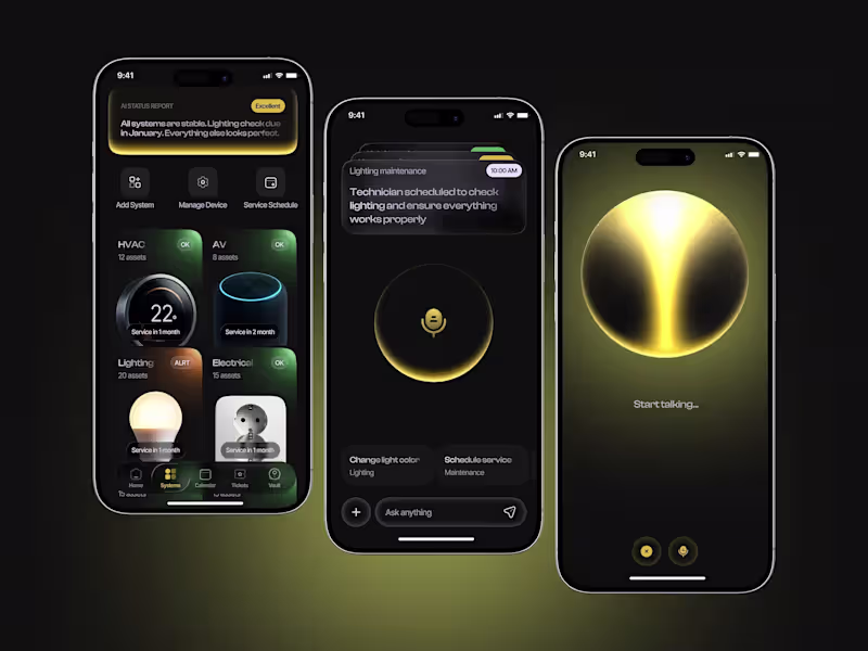 Cover image for Smart Home Management App Interface Design