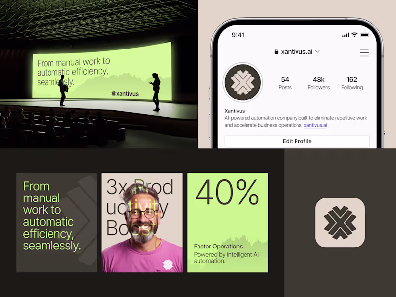 Cover image for Brand & UI Design for Xantivus - Automating Business Smarter