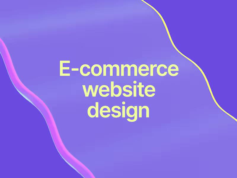 Cover image for E-commerce Website Design or Redesign