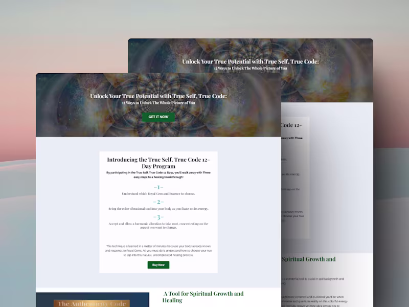 Cover image for LANDING PAGE ON KAJABI FOR A WELLNESS COACH 