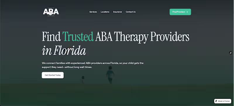 Cover image for Florida ABA Support {Branding & Lead CRM Integration}